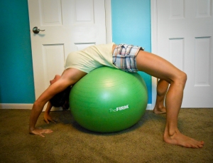 Demonstration of The Wheel on an exercise ball
